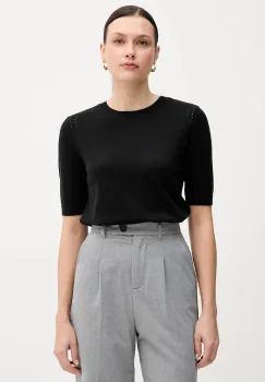 Sisley pulover din amestec de lana culoarea negru, light, 1SBXM106L imagine