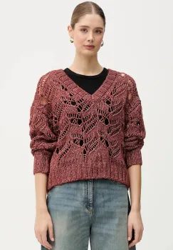 Sisley pulover din amestec de lana culoarea rosu, 1H5BL401E imagine