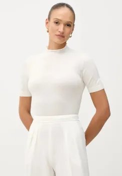 Sisley pulover din amestec de lana culoarea rosu, cu turtleneck, 11BAM105P imagine