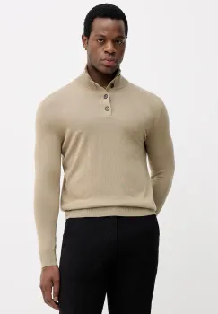 Sisley pulover din amestec de lana culoarea verde, light, 11BAS200W imagine