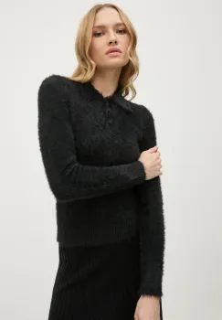 Sisley pulover femei, culoarea negru, 19VBM300B imagine