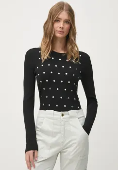 Sisley pulover femei, culoarea negru, light, 1MNPM105J imagine