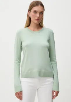 Sisley pulover femei, culoarea verde, light, 17Q3M100F imagine