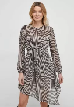 Sisley rochie culoarea gri, mini, evazati imagine