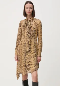 Sisley rochie culoarea maro, mini, evazati, 4YBMLV065 imagine