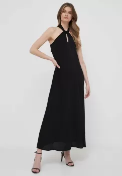Sisley rochie culoarea negru, maxi, oversize imagine