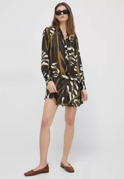 Sisley rochie culoarea negru, mini, drept imagine