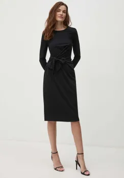 Sisley rochie culoarea negru, mini, evazati, 4NQXLV066 imagine