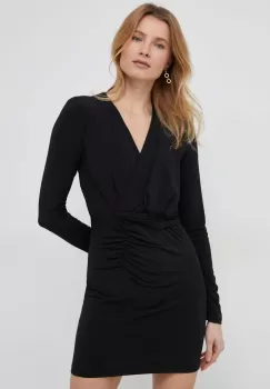 Sisley rochie culoarea negru, mini, mulata imagine