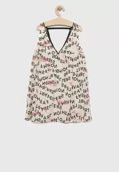 Sisley rochie fete culoarea bej, mini, evazati imagine