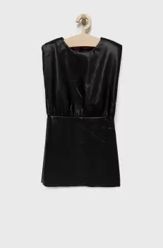 Sisley rochie fete culoarea negru, mini, drept imagine