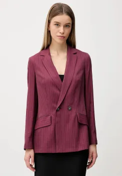 Sisley sacou culoarea bordo, cu doua randuri de nasturi, cu imprimeu, 24QVLW03B imagine