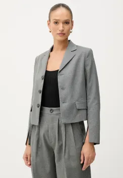 Sisley sacou culoarea gri, un singur rand de nasturi, uni, 2V99LW03K imagine