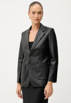 Sisley sacou culoarea negru, un singur rand de nasturi, uni, 22V3LW038 imagine