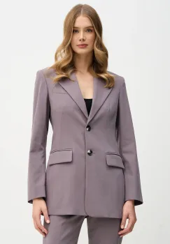 Sisley sacou culoarea violet, un singur rand de nasturi, uni, 21YPLW03H imagine