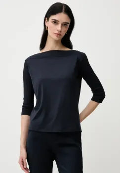Sisley tricou culoarea albastru marin imagine