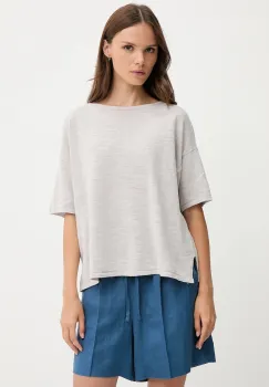 Sisley tricou din amestec de in culoarea gri, 105GM106H imagine