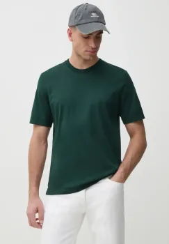 Sisley tricou din bumbac barbati, culoarea verde, neted, 35MAS1049 imagine