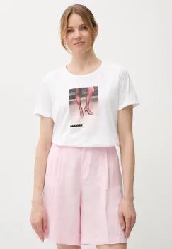 Sisley tricou din bumbac culoarea alb, 35USL107H imagine