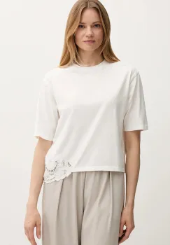 Sisley tricou din bumbac culoarea bej, 3F1QL107M imagine