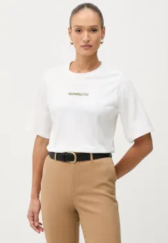 Sisley tricou din bumbac culoarea bej, 3I1XL107Y imagine