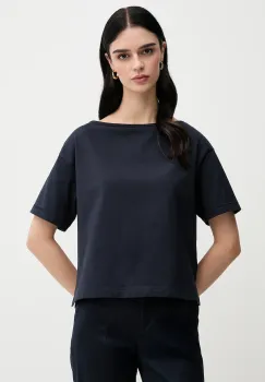 Sisley tricou din bumbac culoarea bleumarin, 36W9L400N imagine