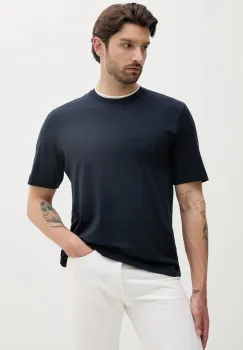 Sisley tricou din bumbac culoarea bleumarin, uni, 3I1XS104G imagine