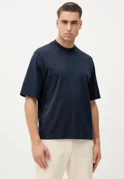 Sisley tricou din bumbac culoarea bleumarin, uni, 3UYBS104T imagine