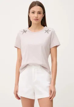 Sisley tricou din bumbac culoarea gri, 35USL107H imagine
