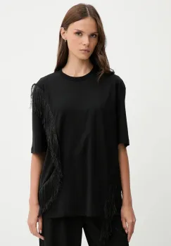Sisley tricou din bumbac culoarea negru, 3F8NL107B imagine