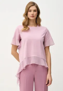 Sisley tricou din bumbac culoarea roz, 3WHCL107U imagine