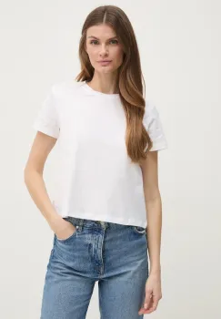 Sisley tricou din bumbac femei, culoarea bej imagine