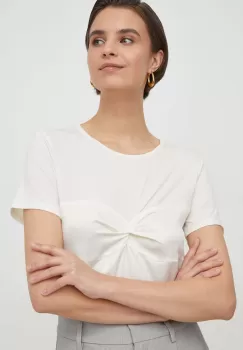 Sisley tricou femei, culoarea bej imagine