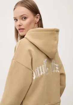 Sixth June bluza femei, culoarea bej, cu gluga, cu imprimeu imagine