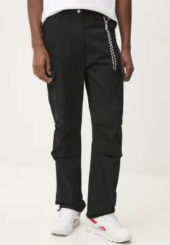 Sixth June pantaloni de bumbac culoarea negru, drept, 25274 imagine