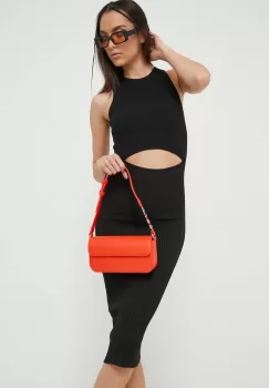 Sixth June rochie culoarea negru, midi, mulata imagine