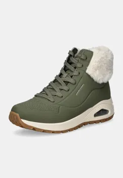 Skechers cizme de iarna culoarea verde imagine