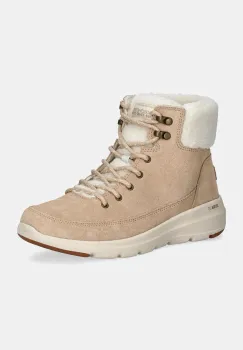 Skechers cizme de zapada din piele intoarsa culoarea bej imagine