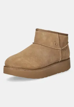 Skechers cizme de zapada din piele intoarsa KEEP COZY culoarea maro, 169143 imagine