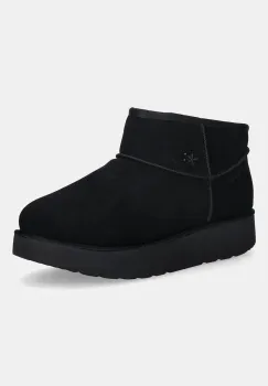 Skechers cizme de zapada din piele intoarsa KEEP COZY culoarea negru, 169143 imagine