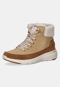 Skechers cizme din piele intoarsa GLACIAL ULTRA - AUTUMN DAYS culoarea maro, cu toc plat, izolare usoara, 144206 imagine