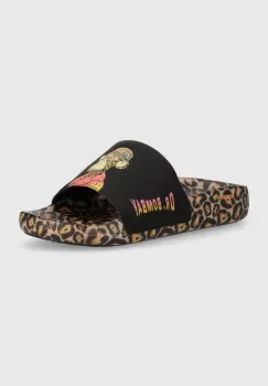 Skechers papuci SKECHERS X SNOOP DOGG barbati, culoarea maro imagine