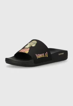 Skechers papuci SKECHERS X SNOOP DOGG barbati, culoarea negru imagine