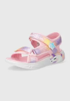 Skechers sandale copii UNICORN DREAMS SANDAL MAJESTIC BLISS culoarea roz imagine