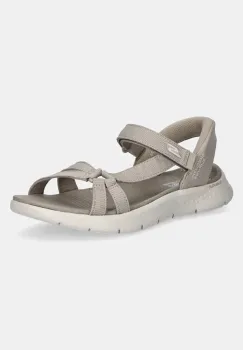Skechers sandale GO WALK FLEX femei, culoarea bej, 141481 imagine
