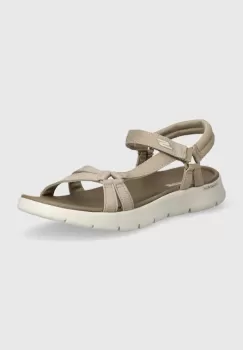 Skechers sandale GO WALK FLEX femei, culoarea bej imagine