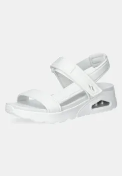 Skechers sandale UNO femei, culoarea alb, toc pana, 119813 imagine