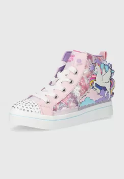 Skechers tenisi copii TWI-LITES 2.0 ENCHANTED UNICORN culoarea roz imagine