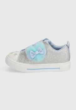 Skechers tenisi copii TWINKLE SPARKS GLITTER GEMS culoarea argintiu imagine