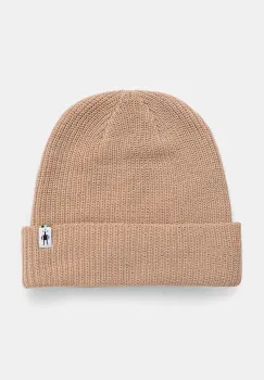 Smartwool caciula culoarea bej, de lana, din tricot gros, SW002647 imagine